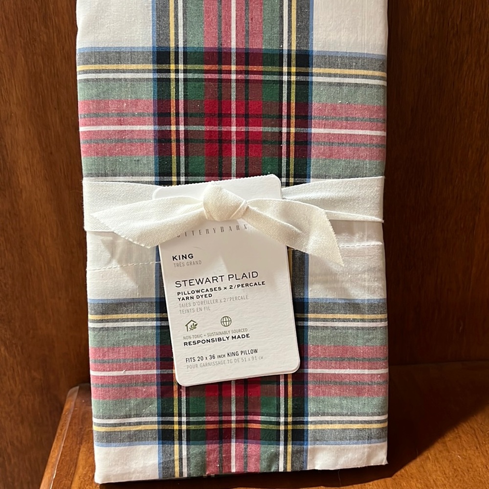 Pottery Barn Stewart Plaid King Shams